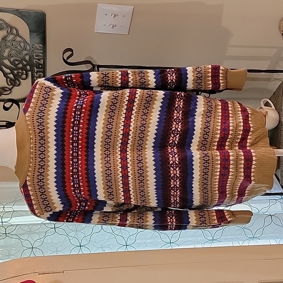 Lane Bryant Faur Isle Boho Cardigan Sweater Women's Plus Size 18/20 - Picture 4 of 10